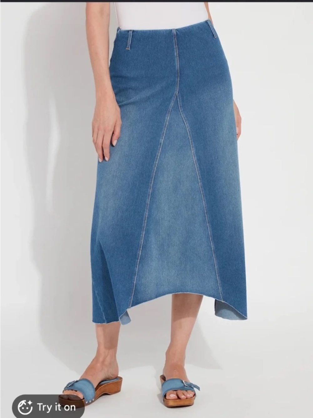 Lysse Camille Denim Maxi Skirt NWT Sz XL